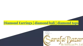 Diamond Earrings _ diamond bali _ diamond tops