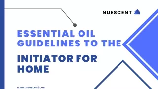 Essential Oil Guidelines to the Initiator for Home