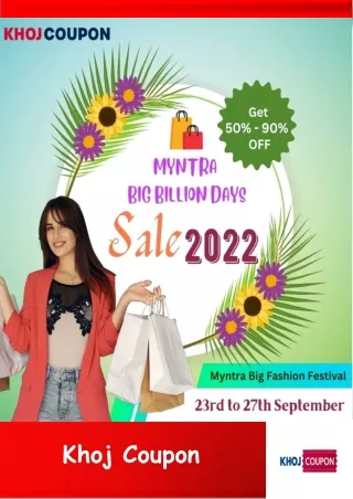 Celebrate the Myntra Big Billion Days Festival Sale 2022_KhojCoupon