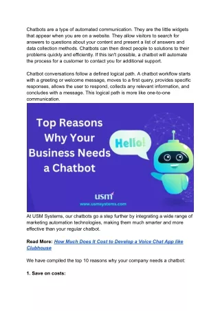 chatbots are a type of automated communication