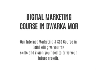 digital marketing course in dwarka mor
