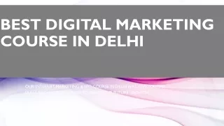 best digital marketing course in delhi
