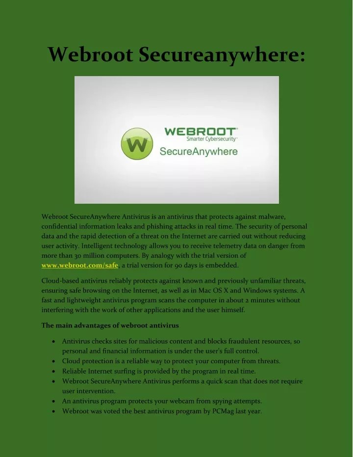 webroot secureanywhere