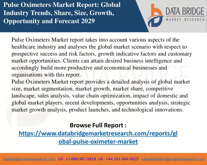pulse oximeters market report global industry