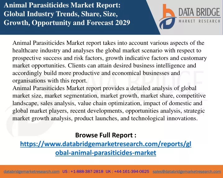 animal parasiticides market report global