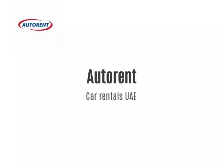 autorent car rentals uae