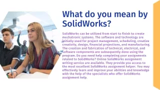 what do you mean by solidworks