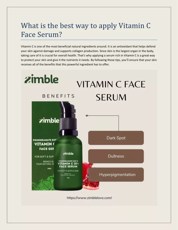 what is the best way to apply vitamin c face serum