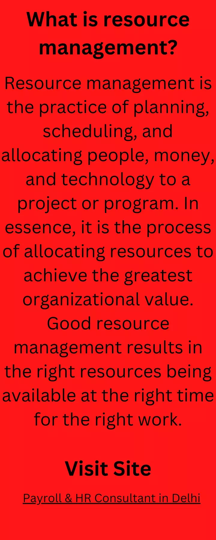 what is resource management