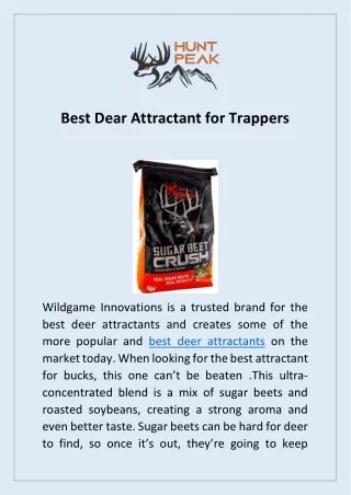 Best Dear Attractant for Trappers