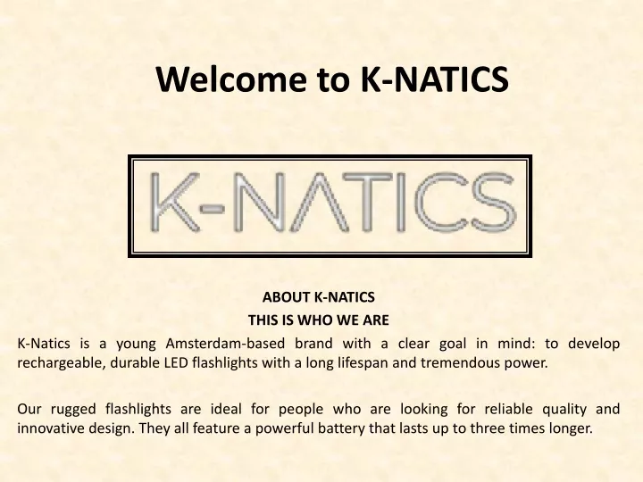 welcome to k natics