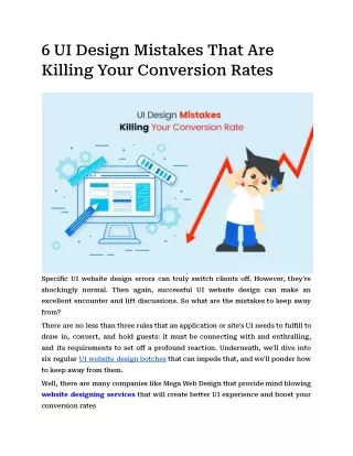 6 UI Design Mistakes That Are Killing Your Conversion Rates