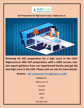 Sat Preparation for High Score in Usa | Highscores.ai