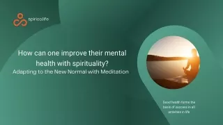 How can one improve their mental health with spirituality (1)