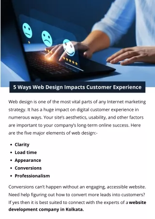 5 ways web design impacts customer experience