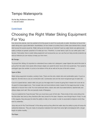 tempo watersports
