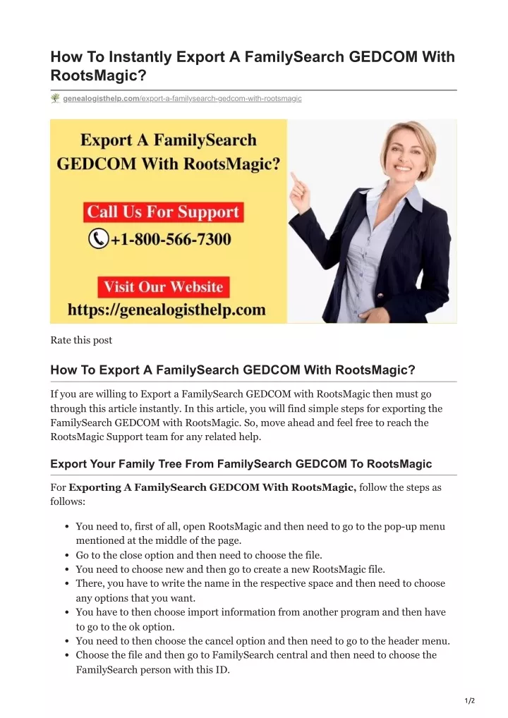 how to instantly export a familysearch gedcom