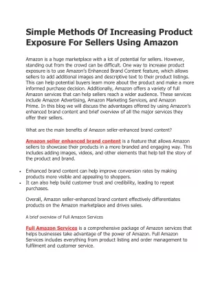 simple methods of increasing product exposure