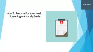 How To Prepare For Your Health Screening – A Handy Guide