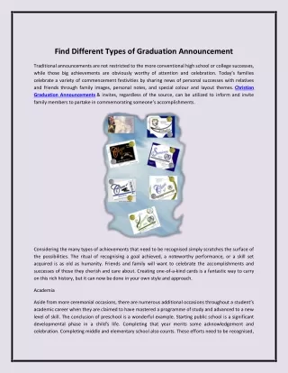 Find Different Types of Graduation