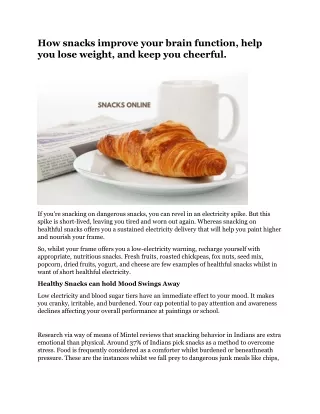 how snacks improve your brain function help