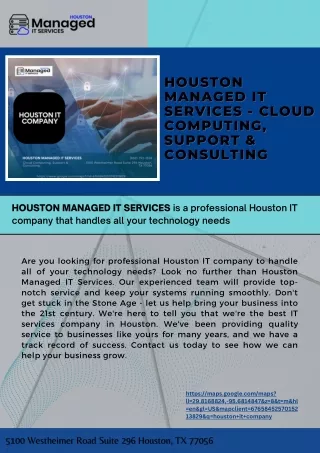 Houston Managed IT Services is a professional Houston IT company that handles yo