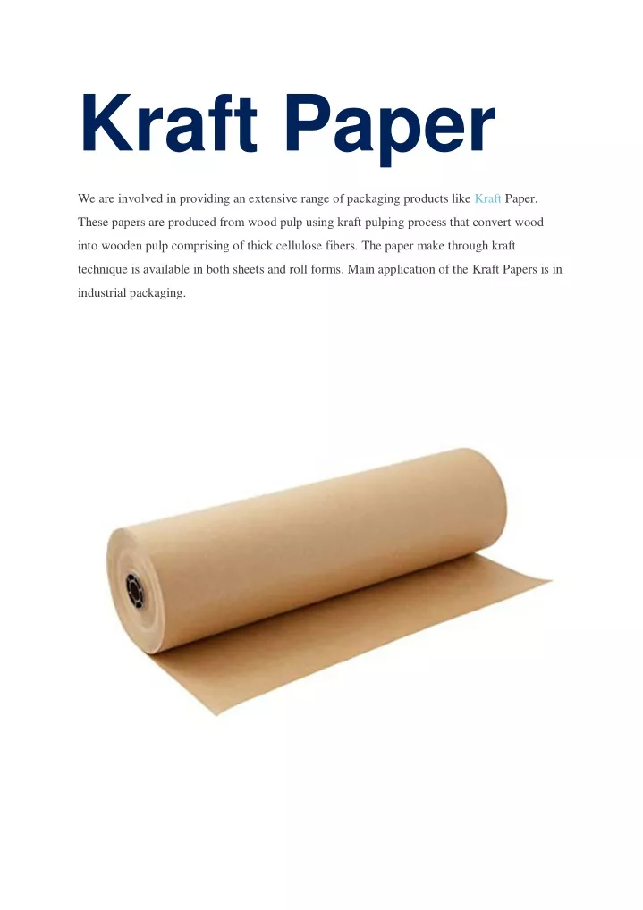 PPT - Kraft Paper PowerPoint Presentation, free download - ID:11766348