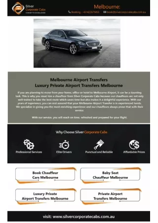 Private Airport Transfers Melbourne