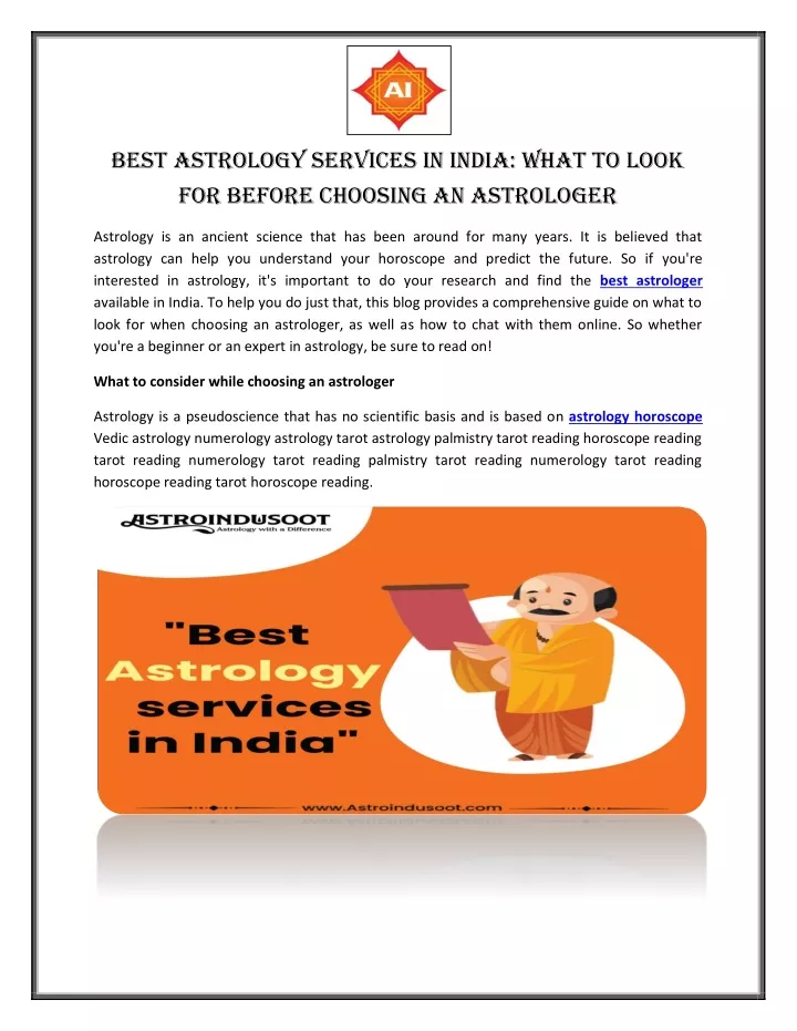 best astrology services in india what to look