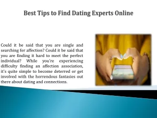 Best Tips to Find Dating Experts Online