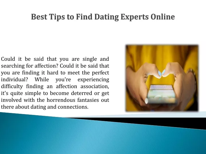 best tips to find dating experts online