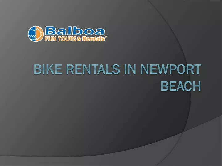 bike rentals in newport beach