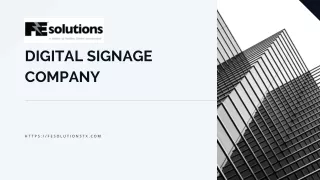 Digital signage company - FE Solutions