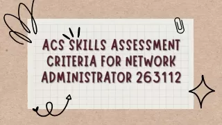 ACS Skills Assessment Criteria For Network Administrator 263112