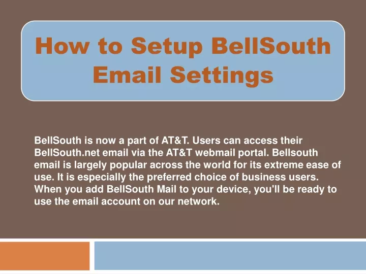 bellsouth is now a part of at t users can access