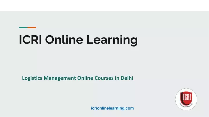 icri online learning