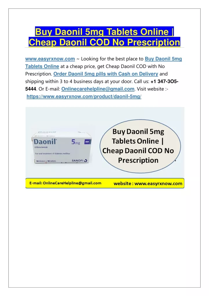 buy daonil 5mg tablets online cheap daonil