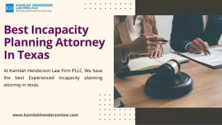 Top Rated Incapacity Planning Attorney In Texas | Kamilah Henderson Law Firm LLC