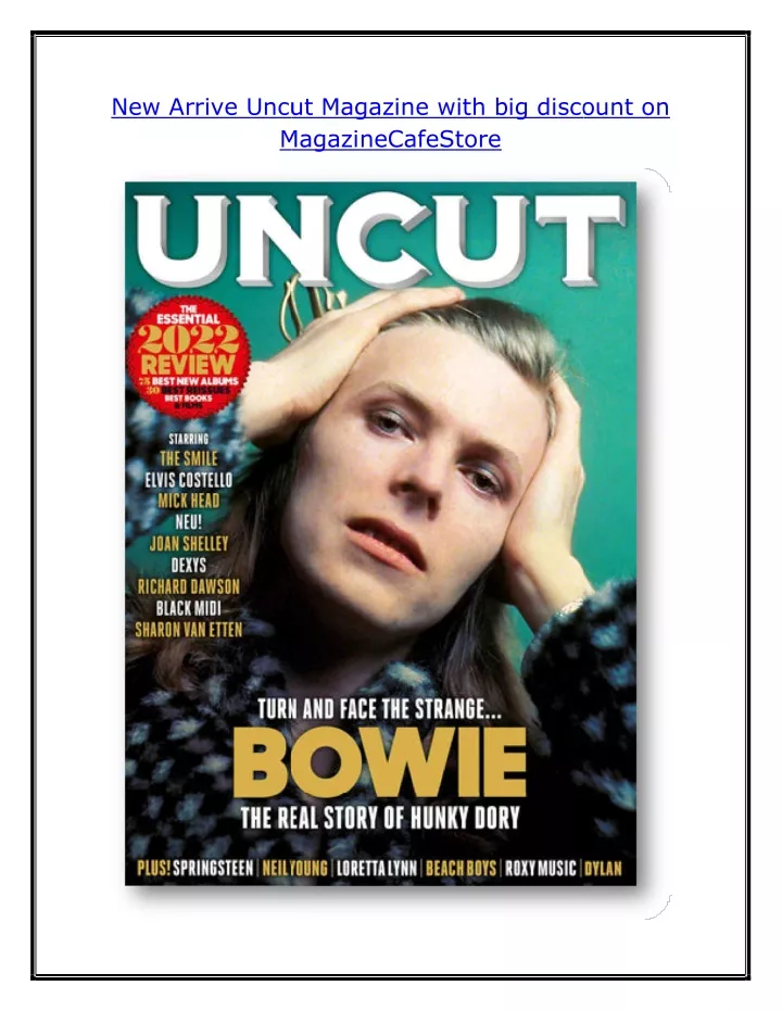 new arrive uncut magazine uncut magazine with