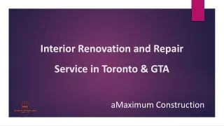 Best Interior Renovation and Repair Service in Toronto