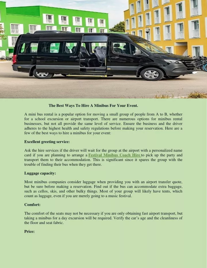 the best ways to hire a minibus for your event