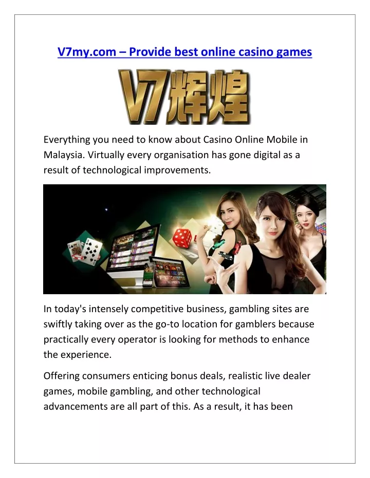 v7my com provide best online casino games