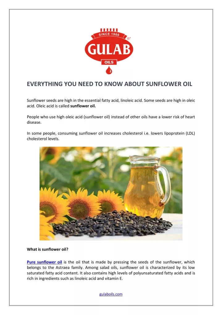 everything you need to know about sunflower