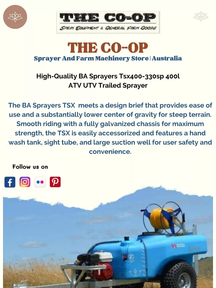 the co op the co op sprayer and farm machinery