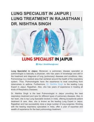 LUNG EXPERT IN JAIPUR _ DR. NISHTHA SINGH