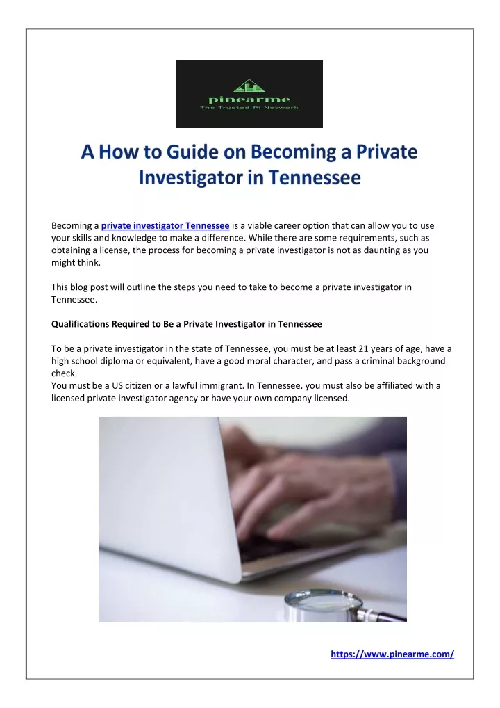 becoming a private investigator tennessee