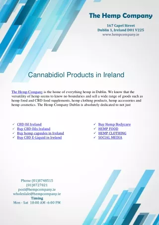 CBD Oil Ireland - The Hemp Company