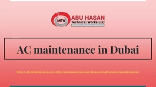 AC maintenance in Dubai