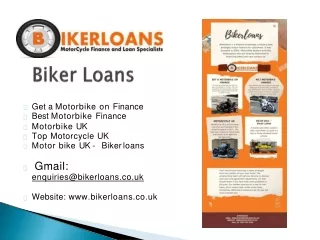 Top Motorbike Finance - Biker loans