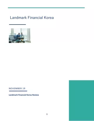 landmark financial korea